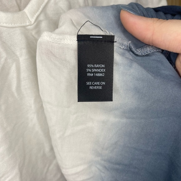 Torrid Super Soft White & Black Ombre Tunic Tank - Picture 3 of 4